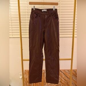 Abercrombie and Fitch Brown Leather Pants